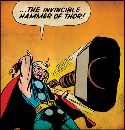 Invincible Hammer of Thor poster (Officially Licensed) Paper Print