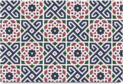 Straight Line Designed Grid Pattern Paper Print