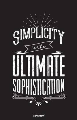 Seven Rays Simplicity is the Ultimate Sophistication Paper Print