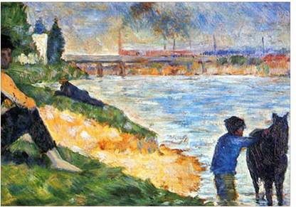A Swimming Pool in Asni?res, Study (Code Se 3505) Fine Art Print