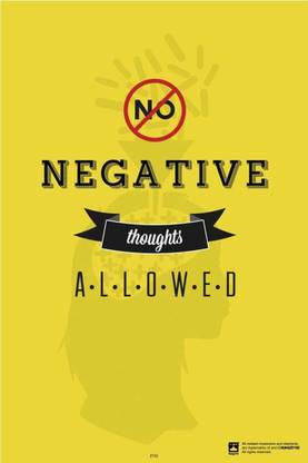 No Negative Thoughts Allowed Paper Print