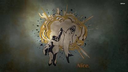 Athah Gorilla and Shark high five fine quality poster Paper Print