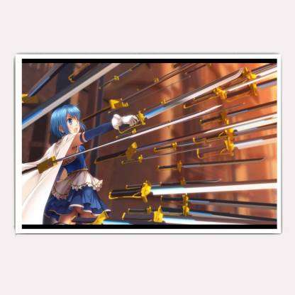 Hawtskin Madoka Anime Invisible Sword Army 18X12 Inch Ready To Stick Poster Photographic Paper