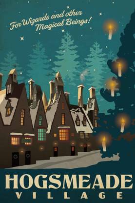 AnanyaDesigns For Wizards And Other Magical Beings Hogsmeade Village Wall Poster Paper Print