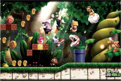 Super Luigi Wallpaper Paper Print