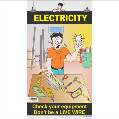 Safety Poster-Electricity Paper Print