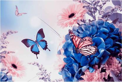 Beautiful Flowers Wallpaper Paper Print