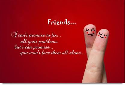 Friendship Motivation Quotes Paper Print