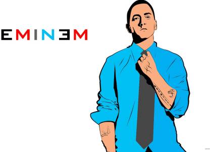 Athah Poster Eminem Comic Art Paper Print