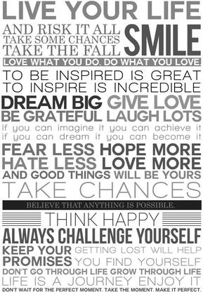 Athah Poster Live your Life Risk it all Paper Print