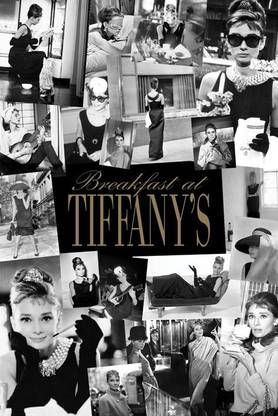 Audrey Hepburn - Breakfast at Tiffany's Collage Paper Print