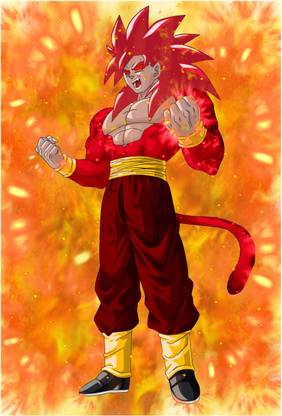 Vegeta Flying Paper Print