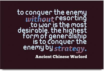iMerch Conquer The Enemy Without Quotes By Ancient Chinese Warlord Photographic Paper
