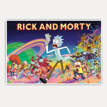 Rick and Morty Trippy (18x12) Paper Print