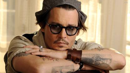 EurekaDesigns Johnny Depp with black glasses Poster Fine Art Print