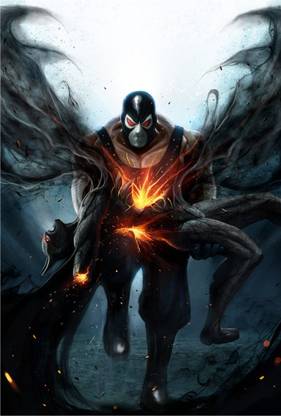 Bane Breaking Batman Paper Print