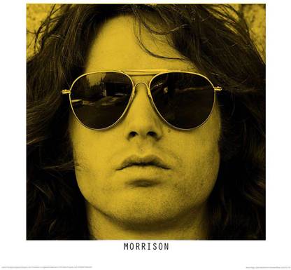 Jim Morrison Sunglasses (Officially Licensed) Paper Print
