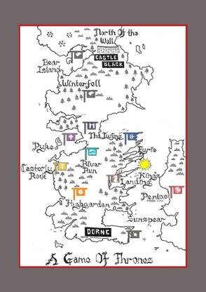 Game Of Thrones Westeros Map Poster Paper Print