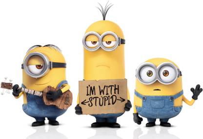 ESP Creation I Am Stupid Minios (24X36 Inch) Paper Print