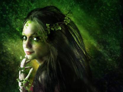 Green Girl HD Poster Art BPSI4577 Photographic Paper