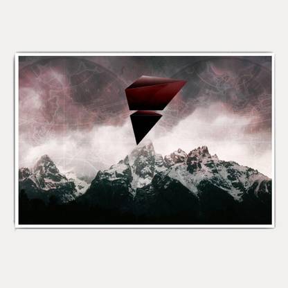 Triangle Modern Art (18x12) Paper Print