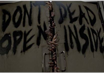 Posterhouzz Don't Open Dead Inside Paper Print