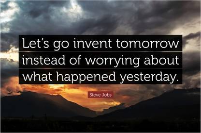 Invent Tomorrow Steve Jobs Motivational Quote Poster Paper Print