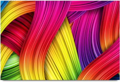 Beautiful Colorful Curvy Lines Pattern Paper Print