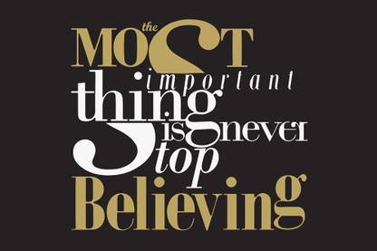 Motivational Typography Quote Poster Paper Print