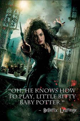 Bellatrix Lestrange Harry Potter Deathly Hallows Quote Paper Print