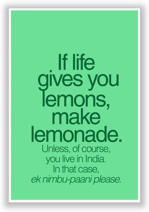 Posterguy When Life Gives You Lemons Funny Quote Demotivational Quirky Poster Paper Print