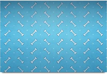 Blue Bone Pattern Paper Print