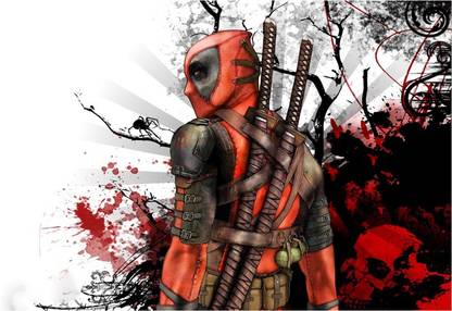 Deadpool Art Poster Paper Print