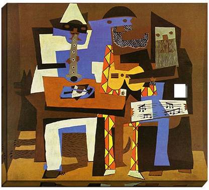 Athah Poster Three Musicians by Pablo Picasso Paper Print