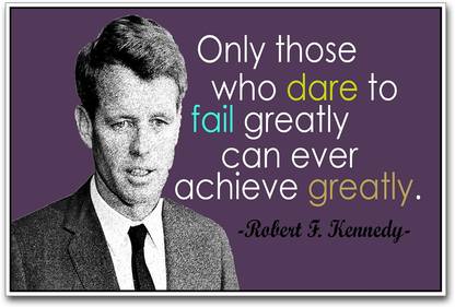 Robert F Kennedy inspirational quote Paper Print
