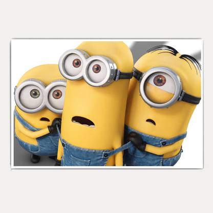 The Minions Scared King Size Poster Paper Print