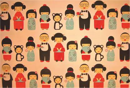 Chinese Doll Wallpaper Paper Print