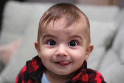 ESP Creation Baby Face Paper Poster (12x18 Inch) Paper Print