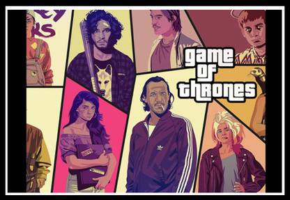 Game of Thrones GTA Style Paper Print
