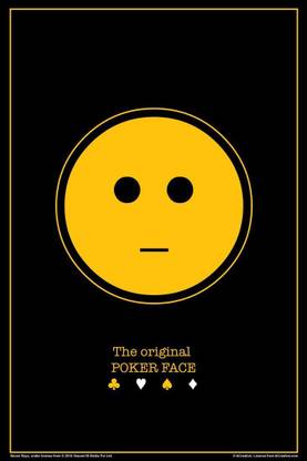 Posterhouzz The Original Poker Face Poster Fine Art Print