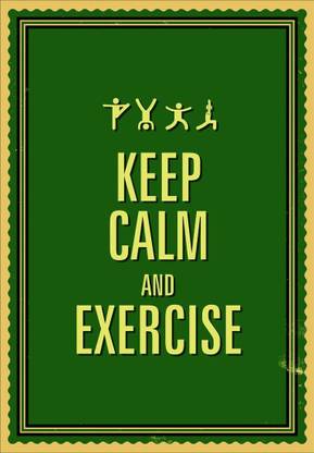 Posterhouzz Keep Calm and Exercise Fine Art Print