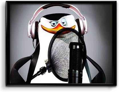 Madagascar,Funny Penguins Canvas Art