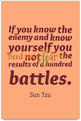 iMerch Know The Enemy Quote By Sun Tzu Photographic Paper