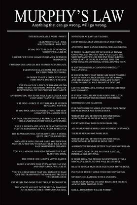 Murphy's Law Poster Paper Print