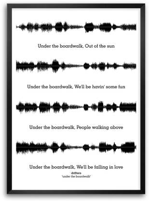 Drifters "Under The Boardwalk" Lyrics Quotes Paper Print