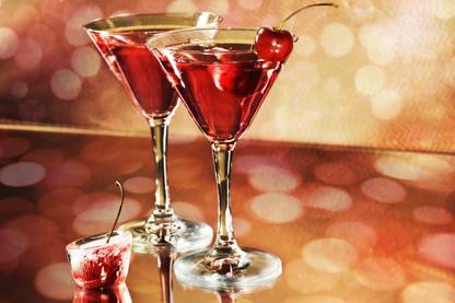 Tallenge - Cocktails With Bokeh Background - A3 Size Premium Quality Rolled Poster Paper Print