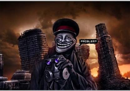 Posterhouzz Troll Face Paper Print