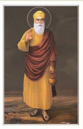 Bm Traders Guru Nanak Devji Big Rolled Canvas Art