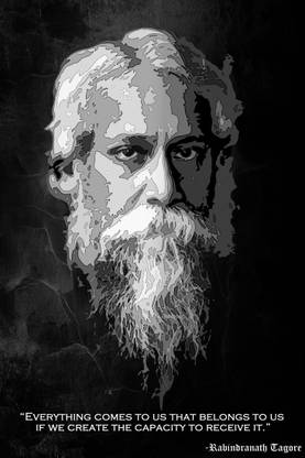 Eureka Designs Rabindranath Tagore Paper Print Rolled Paper Print