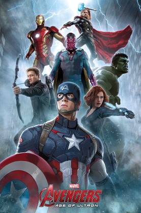 The Avengers- Age Of Ultron (Cast - Collage) Paper Print